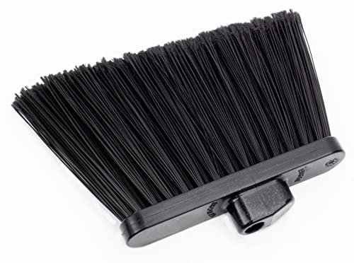 SPARTA 41082EC03 Plastic Color Coded Broom, Flagged Bristles, Long Broom With Angled Head For Large Debris, 56 Inches, Black, (Pack of 12) - color: Black