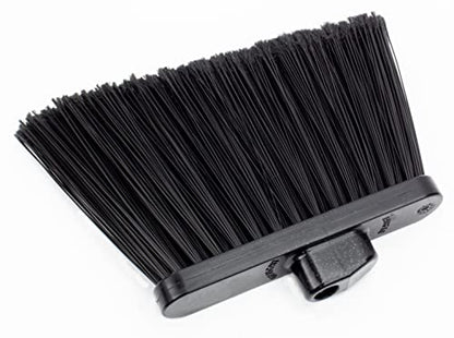 SPARTA 41082EC03 Plastic Color Coded Broom, Flagged Bristles, Long Broom With Angled Head For Large Debris, 56 Inches, Black, (Pack of 12) - color: Black