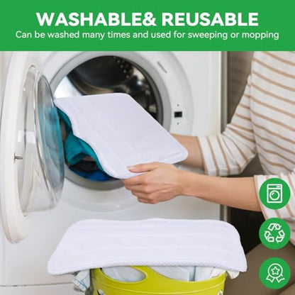 Steam Mop Pads for Shark Steam & Spray Mop S3101 S3251 SK460 SK410 S3101n2 S3250 SK435CO SK140 SK14,Washable Microfiber Cleaning Steamer Replacement Pads,White,12Pack - color: S3101 Pads - 12pack