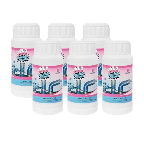 Wild Tornado Sink and Drain Cleaner, Powerful Sink Pipe Cleaner Powder, Fast Foaming Drain Clog Remover for Kitchen, Bathroom, and Pipes Cleaning Tool (6 pcs) - color: 6 pcs