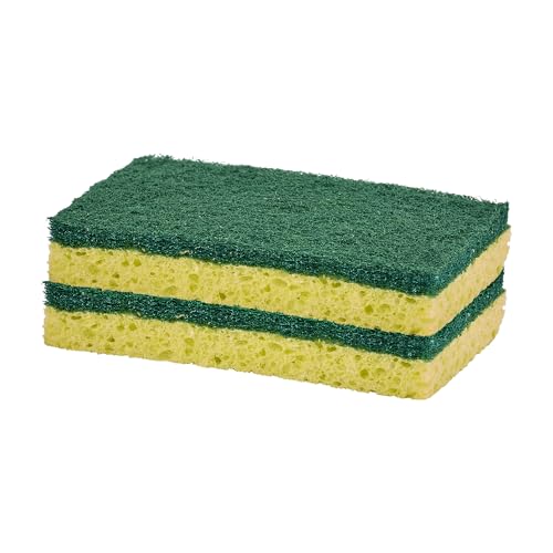 Kitchen Large Sponges for Washing Dishes, Non-Scratch Cellulose Dish Scrub Sponges, Cleaning Sponges for Household Use, Safe Cleaning Products, Kitchen Sponges Pack of 2, by Superio - color: Large Green, size: 2-pack