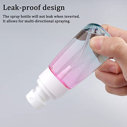 Cosywell Fine Mist Spray Bottles TSA Approved 2oz 60ml 3 Pack Leak Proof Travel Spray Bottle Empty Small Spray Bottles for Perfume Essential Oils Toners Rose Water Cosmetics (3Gradient Pink Blue) - color: 3 Gradient Pink Blue, size: 2 oz