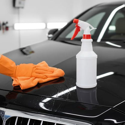16 Oz Spray Bottle 12 Pack, Empty Refillable Plastic Spray Bottles Bulk for Cleaning Solution Hair Plants, Reusable Mist Sprayer for Kitchen BBQ Commercial and Residential