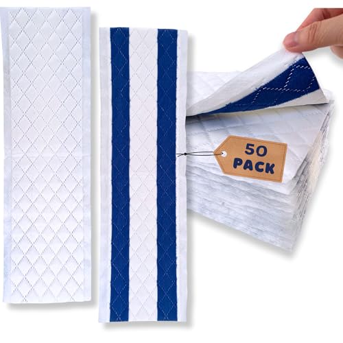 Microfiber Disposable Mop Pad for All 16-18'' Hook & Loop System Mop, Wet Dry Cleaning Pad Compatible with Bona,Rubbermaid,Turbo,Norwex (50 Pack) - color: 18 In, 50 Pack