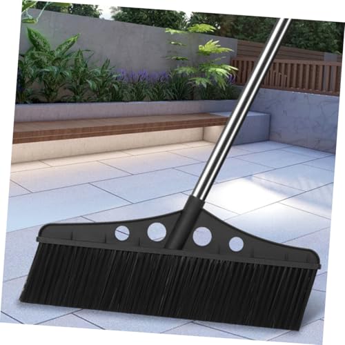 Baluue Wide Detachable Broom Handle for Efficient Outdoor Cleaning Heavy Duty Scrub Brush for Concrete Decks Patios and Gardens