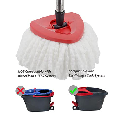 4 Pack Spin Mop Replacement Heads Microfiber Mop Refills Replace Heads Safe for All Hard-surfaced Floors Includes 2 Extra Microfiber Cleaning Cloths - size: 6 Piece Set