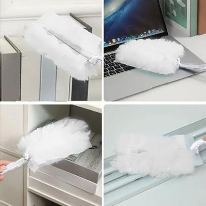 10PCS Duster Refill,Heavy Duty Static Dust Removal Brush Disposable Dusters for Cleaning Furniture Blinds,Cleaning Brush Tools,White - color: White