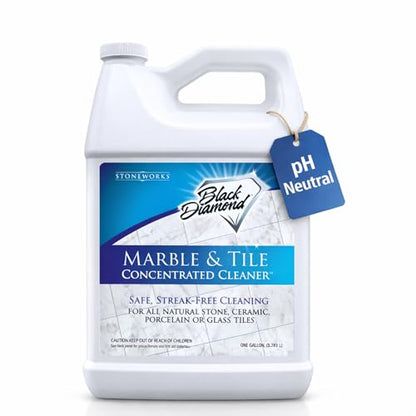 Black Diamond Stoneworks MARBLE & TILE FLOOR CLEANER. Great for Ceramic, Porcelain, Granite, Natural Stone, Vinyl and Brick. No-rinse Concentrate.(1-Gallon) - size: 128 Fl Oz (Pack of 1)