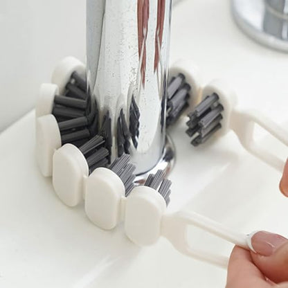 UKCOCO 2pcs Bendable Crevice Cleaning Brush Set, Small Metal Bristle Gap Cleaner for Kitchen, Bathroom, and Household Debris Removal