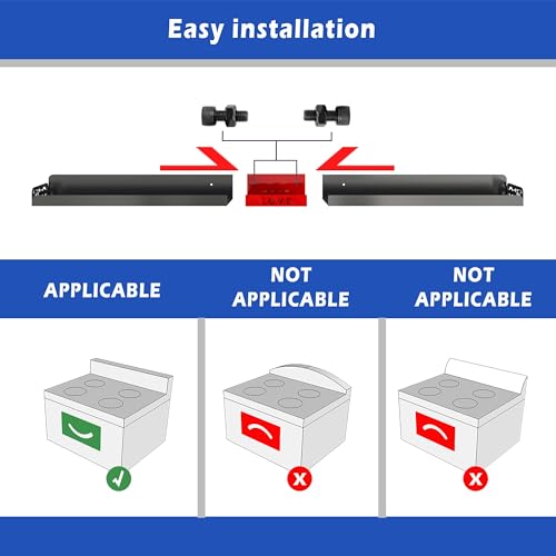 STUTOV 30" Magnetic Stove Top Shelf – Black Spice Rack with Red LOVE Design – Seasoning Organizer for Back of Stove – Over Stove Rack and Kitchen Storage Shelf - color: Black with Red Love