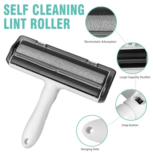 Pet Hair Remover, Roller, Remove Dog Hair and Cat Hair Easily. White.