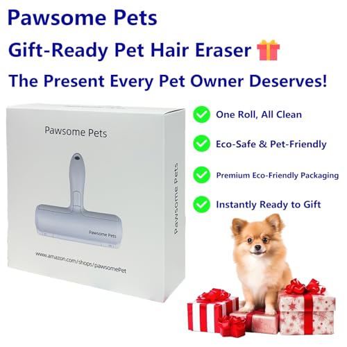 Pawsome Pets Pet Hair Remover Gift Set Reusable Lint Roller Cat and Dog Hair Remover for Furniture, Couch, Carpet, Clothing and Bedding - Portable, Multi-Surface Fur Removal Tool - color: B:blue