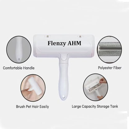 Pet Hair Remover Tool, Reusable Lint Roller Brush for Cat and Dog Hair and Fur Remover from Sofa, Couch, Furniture, Carpet, Bedding, Clothes and Car Seat. Waterproof, Portable and Easy to Clean-White - color: White
