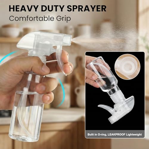 Spray Bottles 4oz/120ml Small Spray Bottle for Hair Plastic Mist/Stream Spraying Heavy Duty Empty Spray Bottles for Cleaning Solutions, Plants 3 Pack (Clear-3) - color: Clear-3