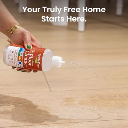 Truly Free Floor Cleaner Kit - Plant-Based Mopping Solution - DIY All-Surface Cleaner for Hardwood, Tile, Wood & Concrete (16 oz Reusable Empty Bottle + Two Fills, 3 oz ea.)