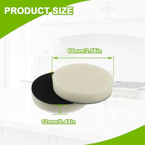 16pcs Foam Pads Power Scrubber Pads Set Electric Scrubber Replacement Scouring Pads fit for Dremel Versa Scouring Pads,White - size: White