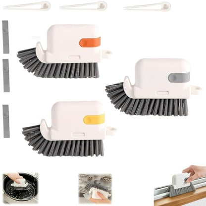 3-in-1 Removable Window Slot Brush,New Window Groove Cleaning Brush, Portable Window Track Cleaner Window Groove Cleaning Brush Tools with Hidden Scraper for Home Window Groove (MIX-3PCS) - color: Mix-3pcs