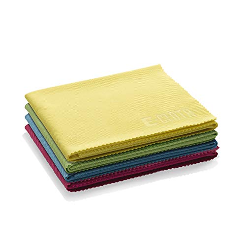 E-Cloth Glass & Polishing Cloth - Microfiber Cleaning Towel Cloth for Windows, Cars, Mirrors, Eyeglasses, & More, Streak Free Clean, Reusable & Machine Washable - Assorted Colors (4 Pack) - color: Assorted Colors - 4 Pack, size: New Version
