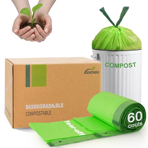 Compost Bags 5 Gallon with Drawstring Tear Off 20 Liter Extra Thick 0.78 Mils Compostable Food Scrap Waste Bags with US BPI ASTM D6400 and Europe OK Compost Home Certified 60 Counts - style: 5 Gallon Drawstring