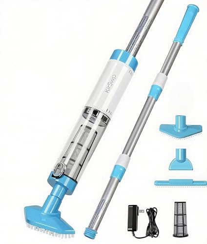4-in-1 Cordless Rechargeable Small Pool Hot Tub Spa Pond Vacuum, Handheld Pool Cleaner Ideal for Spas, Hot Tubs Pond & Small Pools – 2026 New Model