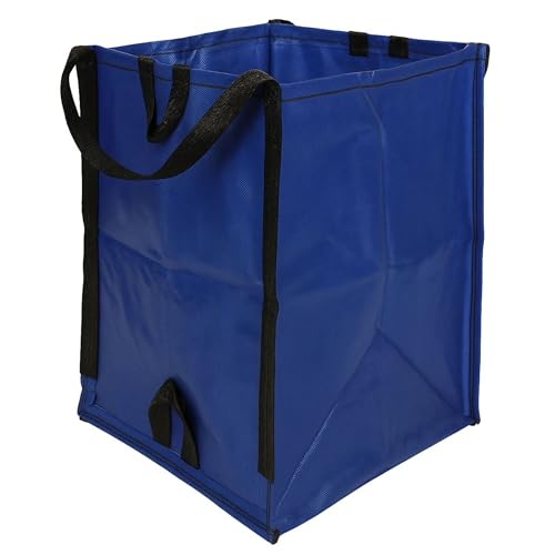 DURASACK Heavy Duty Home and Yard Bags 48-Gallon Reusable Self-Standing Lawn and Leaf Bags Garbage Can with Reinforced Handles, Blue - color: Blue