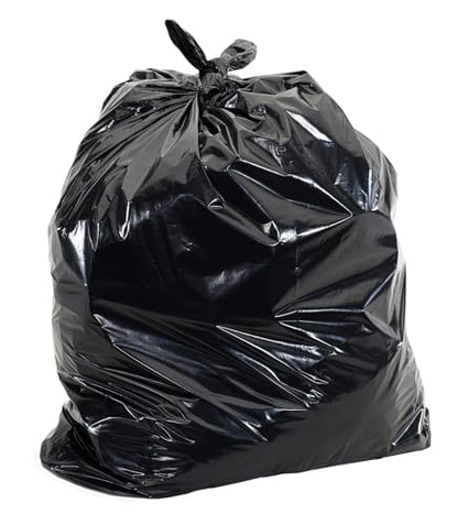 Aluf Plastics T-Tough Roll Pack Low Density Repro Blend Star Seal Coreless Rolls Bag, 33 Gallon Capacity, 39" Length x 33" Width, H Strength, Black (Pack of 100) - color: Black, style: 33 Gal, 1 Mil, 100 Count