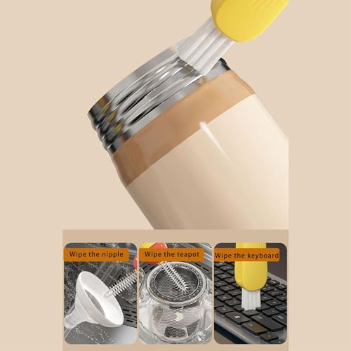 Creative Bendable Bottle Brush Cup Lid Multipurpose Scrubber for Narrow Spaces Home Kitchen Tool