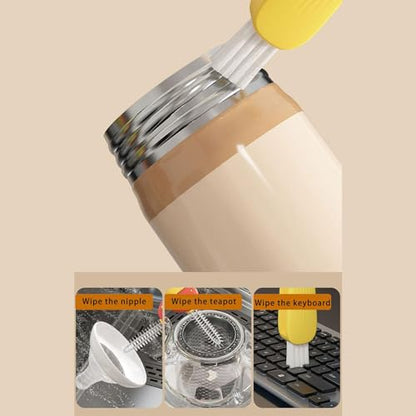 Creative Bendable Bottle Brush Cup Lid Multipurpose Scrubber for Narrow Spaces Home Kitchen Tool