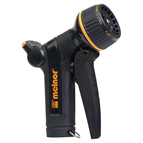 Melnor XT Metal Garden Hose Nozzle; Front Trigger with Flow Control; 8 Watering Patterns; 100% Metal Body with Fully Rubberized Slip Resistant Grip - style: 8-Pattern