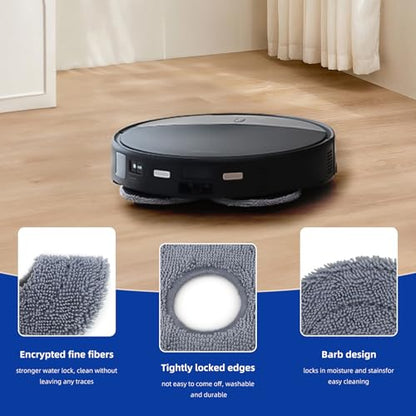 VIEWALL 8 Pack Rotating Mop Pads for Roborock Saros 10R, Saros 20, Saros Z70, Qrevo Edge 2, Qrevo CurvX Vacuum Cleaner, Washable Microfiber Mop Cloth Replacement Accessories - size: Saros Mop Pads 8 Pack