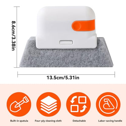 Window Track Cleaning Brush – Single Handheld Brush for Sliding Door, Window Sills, Small Gaps, and Crevices, Efficient Dirt and Water Stain Removal - color: 1orange