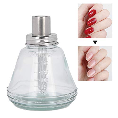 180ml Press Bottle, Press Type Dispenser Empty Nail Polish Remover Refillable Bottle Container Manicure Accessory with Top