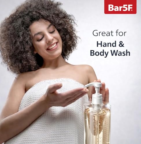 Bar5F Pump Bottle 32-Ounce 1-Liter Empty for Shampoo Conditioner Body Wash Lotion BPA-Free Crystal-Clear (Pack of 1) - size: Pack of 1
