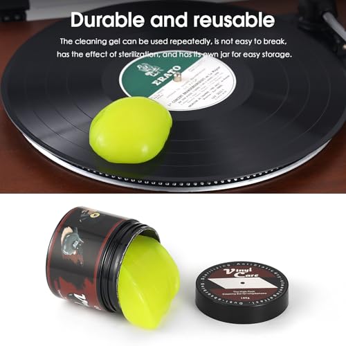 Nobsound Vinyl Record Cleaning Gel: Reusable Universal Cleaner Gel for Dust Removal Biodegradable Gel for Keyboard Speaker Car Dash