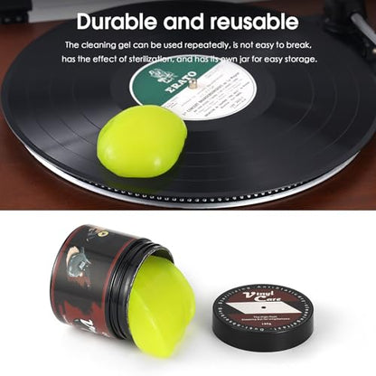 Nobsound Vinyl Record Cleaning Gel: Reusable Universal Cleaner Gel for Dust Removal Biodegradable Gel for Keyboard Speaker Car Dash