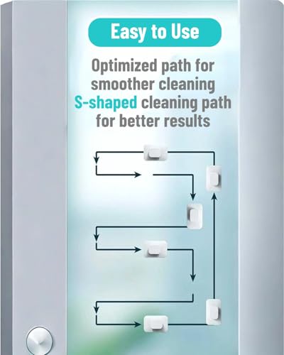 Large Grip Magnetic Window Cleaner High Safety, Double Sided Magnetic Window Cleaner Fit for 3 to 10mm Glasses for Household Maintenance Users