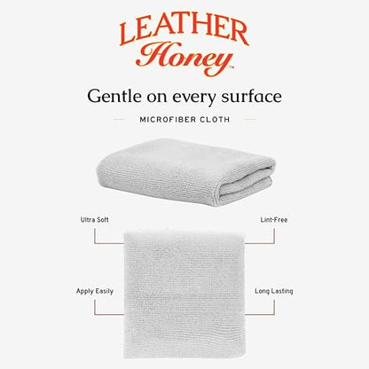 Leather Honey Lint-Free Application Cloth: Microfiber Cloth for Use with Leather Conditioner and Cleaner. Made in The USA Since 1968 - size: Small
