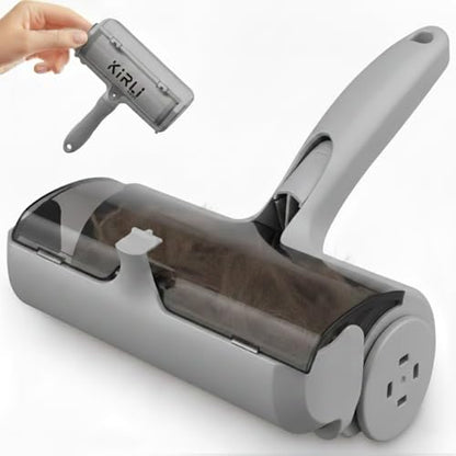 Pet Hair Remover Roller - Reusable Lint Roller for Dog and Cat Hair - Professional Fur Remover Tool for Furniture, Couch, Carpet, Bed - Heavy Duty Animal Hair Cleaner - color: Gray
