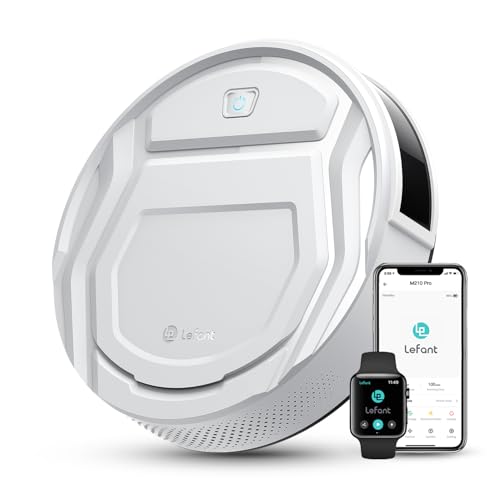 Lefant M210 Pro Robot Vacuum with 2200 Pa Powerful Suction, 6 Cleaning Modes, 120 Mins Runtime, Quiet, Self-Charging, Voice Control, Ideal for Pet Hair and Hard Floor, White - style: M210P