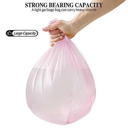 5 Rolls Small Trash Bags - 100 Counts Durable 4 Gallon Small Garbage Bags for home office kitchen Bathroom Bedroom Trash Can liners（Pink） - color: 100 Count Pink