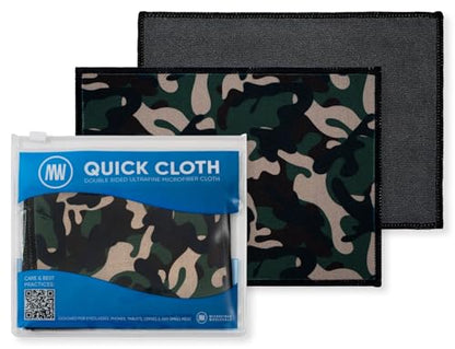 Microfiber Wholesale Quick Cloth Glasses Cleaning Cloths – 5x7, Camo, 2 Pack with Case | Double-Sided Lens Cleaner for Eyeglasses, Camera, Screens & Glass | Reusable Microfiber Glass Polishing Cloths - color: Camo, size: 5"x7"