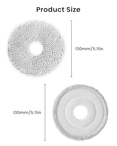 6Pack Microfiber Vacuum Mop Cloth Pads for Dreame X50 Ultra/L20 Ultra/L10s Pro/X30 Ultra/L10s Pro Gen2/X40 Ultra/ECOVACS T3OS/T50/Mova P10/P50,Replacement Part Washing Mopping Pad Replacement Mop Pad - color: X40 Ultra Mop6