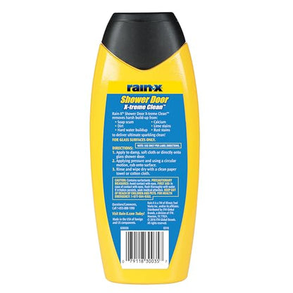 Rain-X 630544 X-Treme Clean Shower Door Cleaner, 12 Fl. Oz, Formulated To Glass Doors - Removes Soap Scum, Dirt, Hard Water Build-up, Calcium, Lime & Rust Stains (Pack of 2) - size: 12 Fl Oz. (Pack of 2)