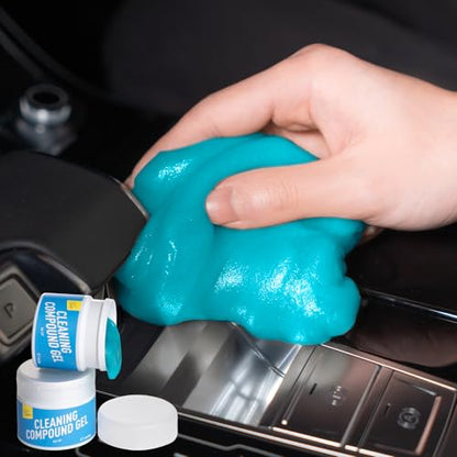 CLICK CLEAN 2Pcs Cleaning Gel for Car, 7oz Car Detailing Tools, Cleaning Putty Gel, Interior Cleaner Universal Dust Cleaner for Keyboard, Laptop, Air Vents (Bluebell) - color: Blue+Blue
