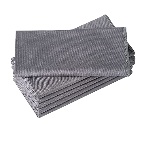 Puomue 6 Pack Microfiber Glass Cleaning Cloth, 16 Inch X 16 Inch, Lint Free Quickly Clean Window, Glasses, Windshields, Mirrors, and Stainless Steel, Grey - color: Grey