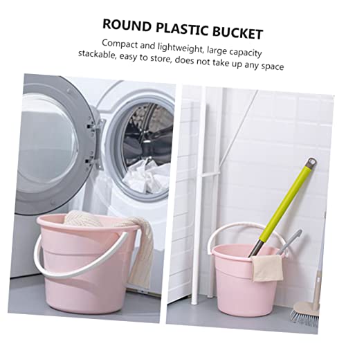 Cabilock 1pcs Heavy-Duty Water Container Bucket Handle Versatile Utility Storage for Home Car Washing Fishing and More Lightweight Compact Design - color: Pink