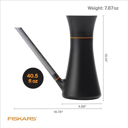 Fiskars Indoor Watering Can,Long Reach Spout for Precision Hydration on House Plants,Flowers&Garden,Anti-Drip Nozzle with Translucent Volume Markings,Ergonomic Recycled Plastic Body,40 oz,(Pack of 4) - size: Watering Can (Pack of 4)