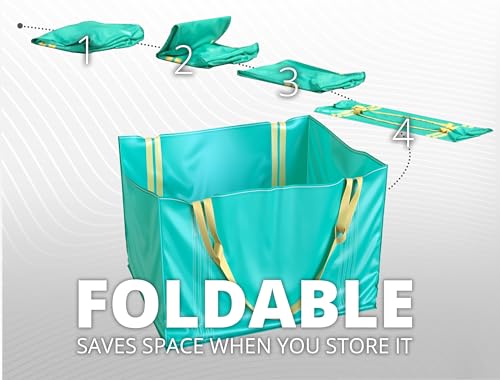 TidyFriend Dumpster Bag for Waste Management Hold up to 1650 lbs, Heavy Duty, Reusable & Foldable Yard Waste Container for Home Renovation & Yard Cleanup, Debris, Landscaping, Roofing Shingles - size: 1 Pack, style: 45 Inches Length