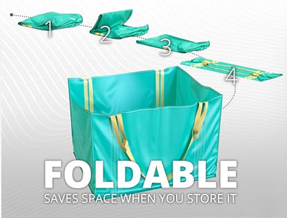 TidyFriend Dumpster Bag for Waste Management Hold up to 1650 lbs, Heavy Duty, Reusable & Foldable Yard Waste Container for Home Renovation & Yard Cleanup, Debris, Landscaping, Roofing Shingles - size: 1 Pack, style: 45 Inches Length