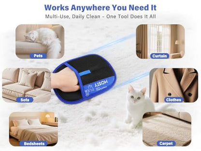 MOSTY Reusable Electrostatic Pet Hair Removal Gloves, 1PC | for Dogs & Cats, Magic Quick Fur Remover Tool for Sofa, Couch, Carpet Laundry & Car Seats, Must for Pet Owner